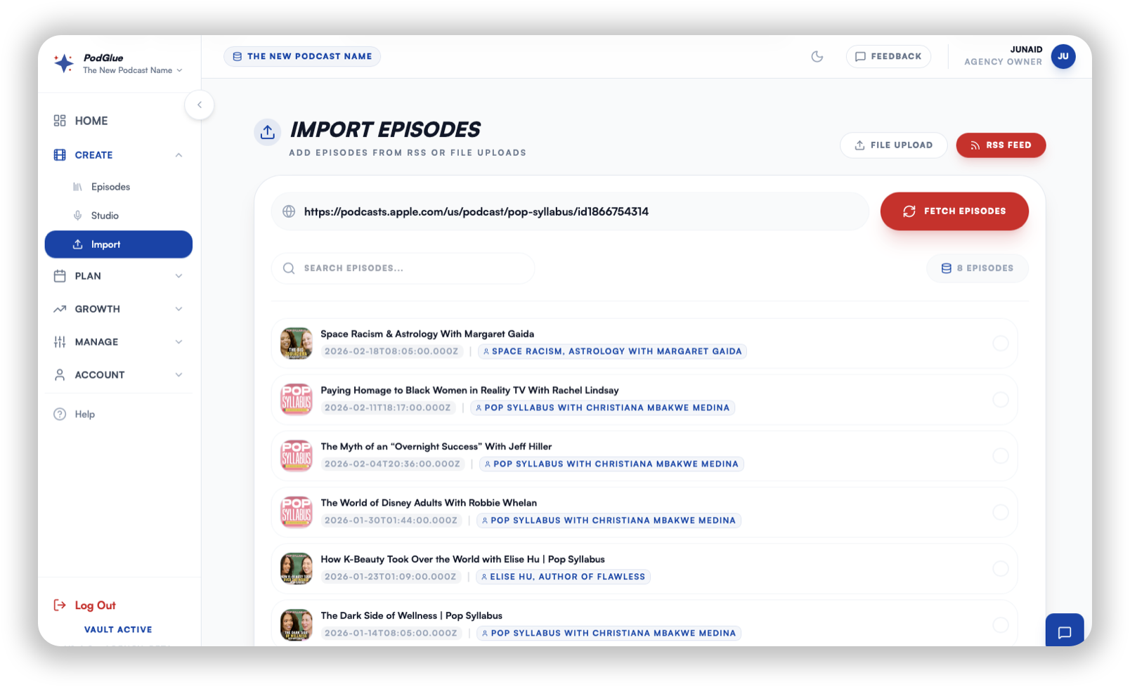 Step 5 Import Episode (Light)